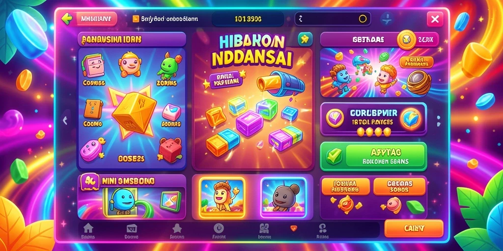 Screenshot 1 menunjukkan aksi seru dalam permainan.