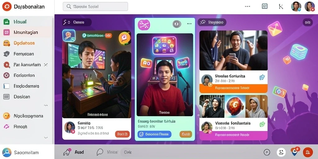 Tampilan awal game yang penuh warna.