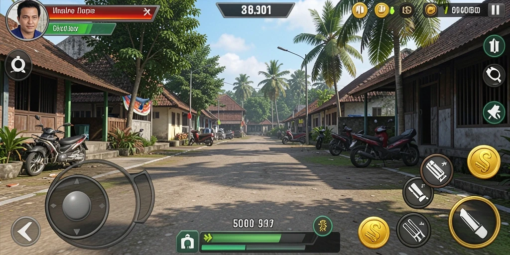 Tampilan menu utama yang menarik dan informatif.